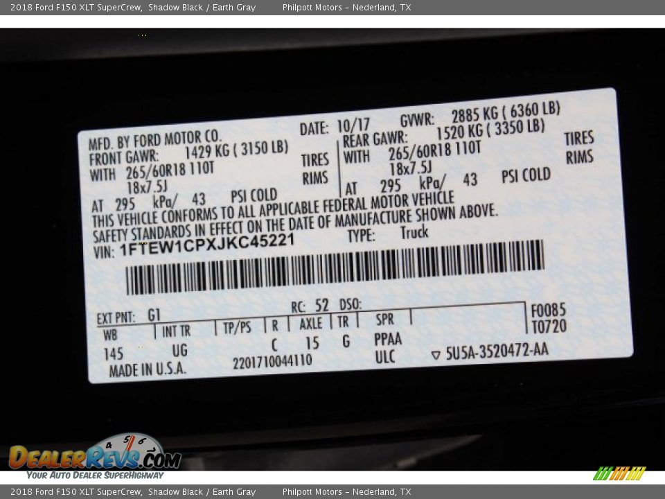 2018 Ford F150 XLT SuperCrew Shadow Black / Earth Gray Photo #31