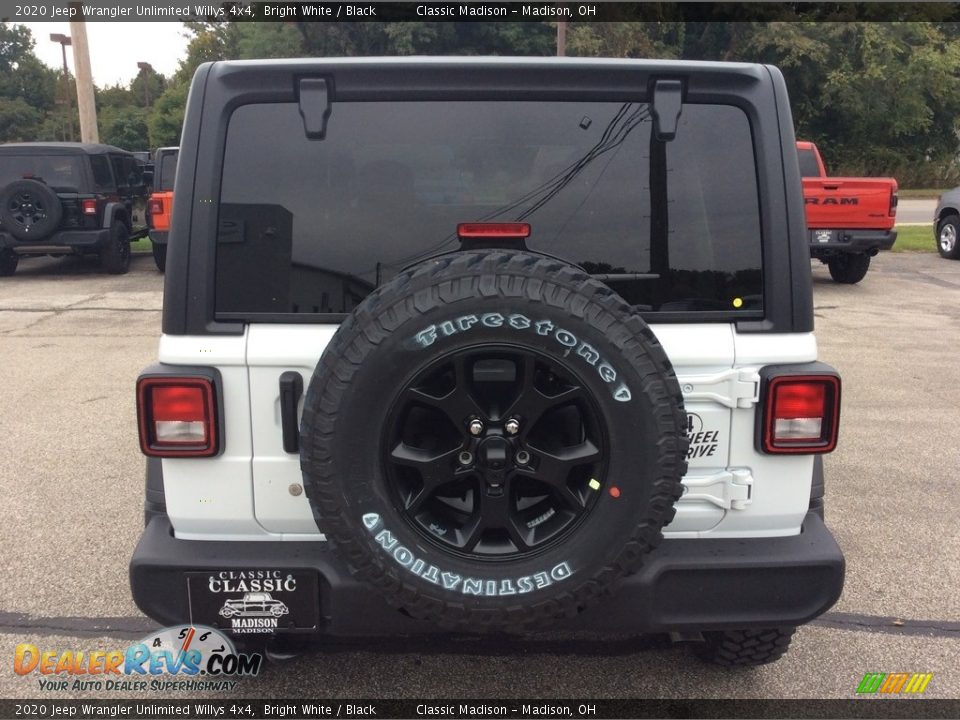 2020 Jeep Wrangler Unlimited Willys 4x4 Bright White / Black Photo #8