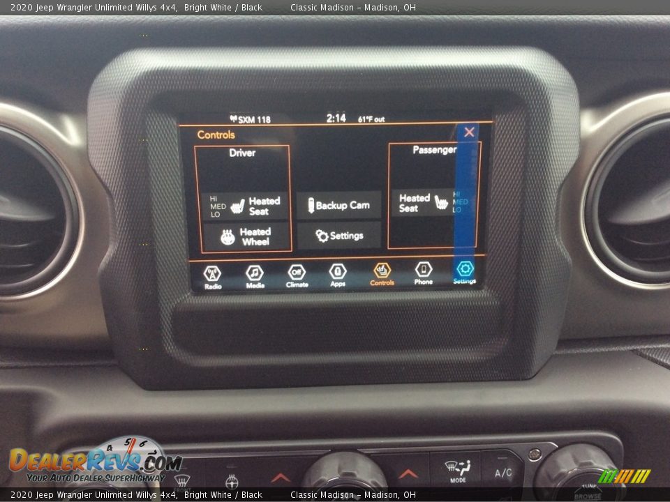 2020 Jeep Wrangler Unlimited Willys 4x4 Bright White / Black Photo #14