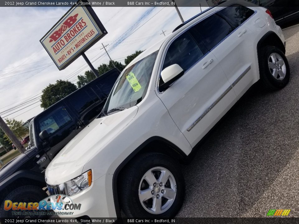 2012 Jeep Grand Cherokee Laredo 4x4 Stone White / Black Photo #1