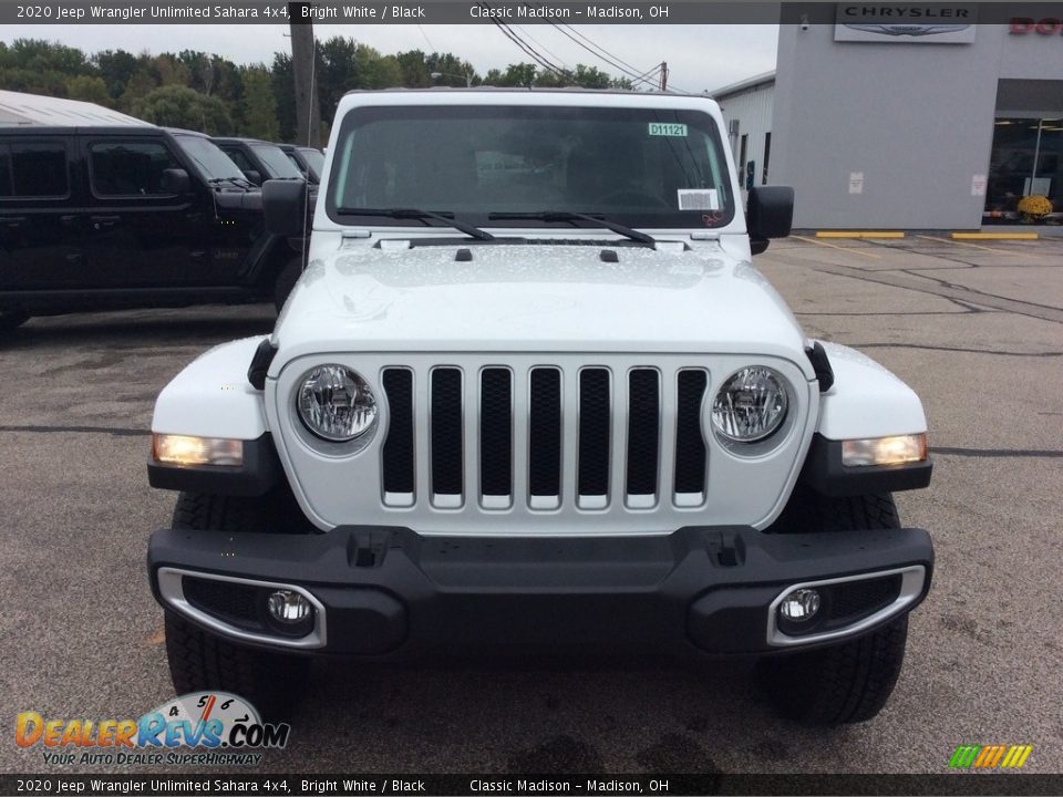 2020 Jeep Wrangler Unlimited Sahara 4x4 Bright White / Black Photo #4