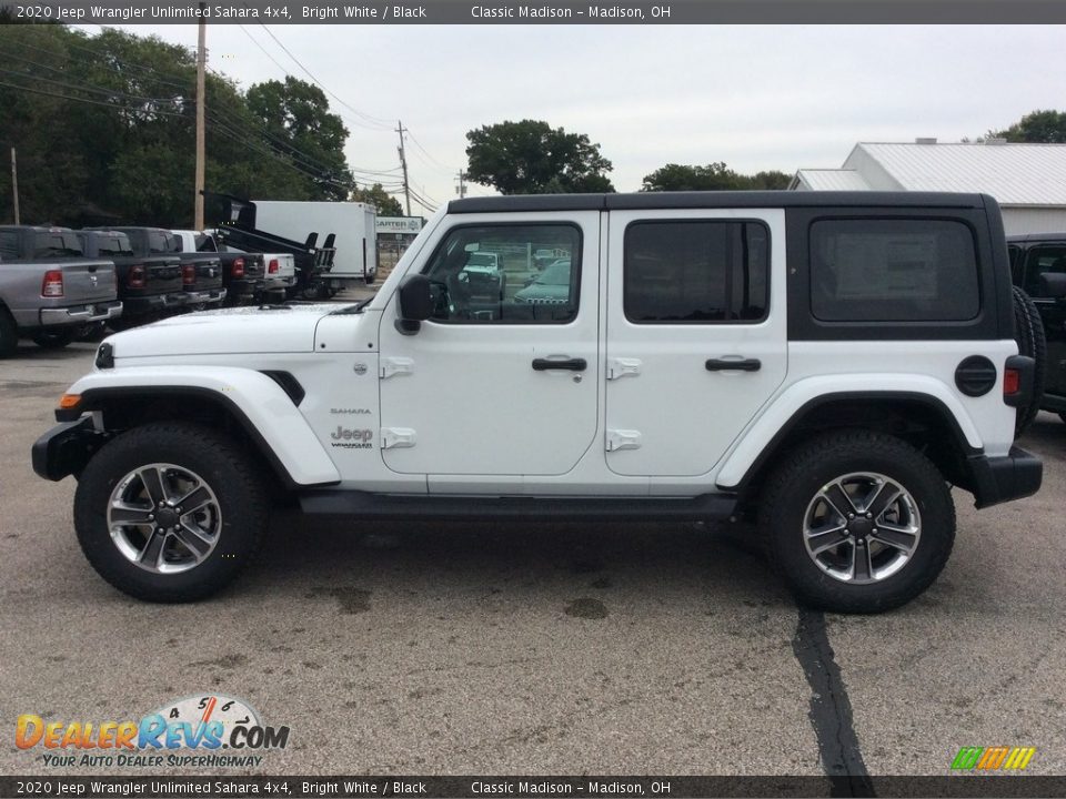 2020 Jeep Wrangler Unlimited Sahara 4x4 Bright White / Black Photo #6