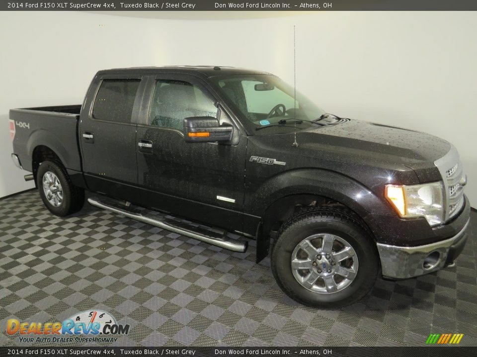 2014 Ford F150 XLT SuperCrew 4x4 Tuxedo Black / Steel Grey Photo #2