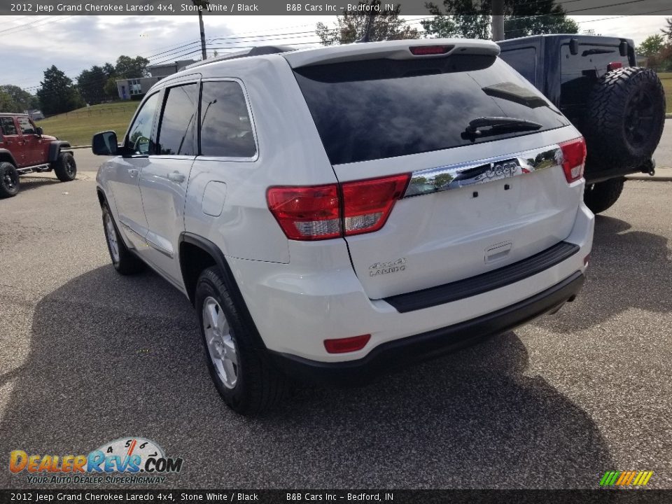 2012 Jeep Grand Cherokee Laredo 4x4 Stone White / Black Photo #7