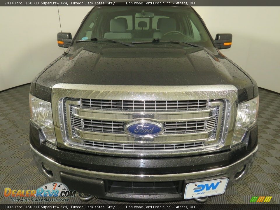 2014 Ford F150 XLT SuperCrew 4x4 Tuxedo Black / Steel Grey Photo #4