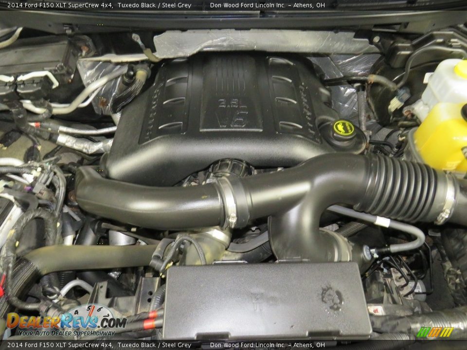 2014 Ford F150 XLT SuperCrew 4x4 Tuxedo Black / Steel Grey Photo #6