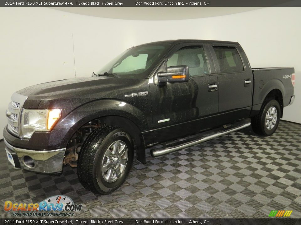 2014 Ford F150 XLT SuperCrew 4x4 Tuxedo Black / Steel Grey Photo #7