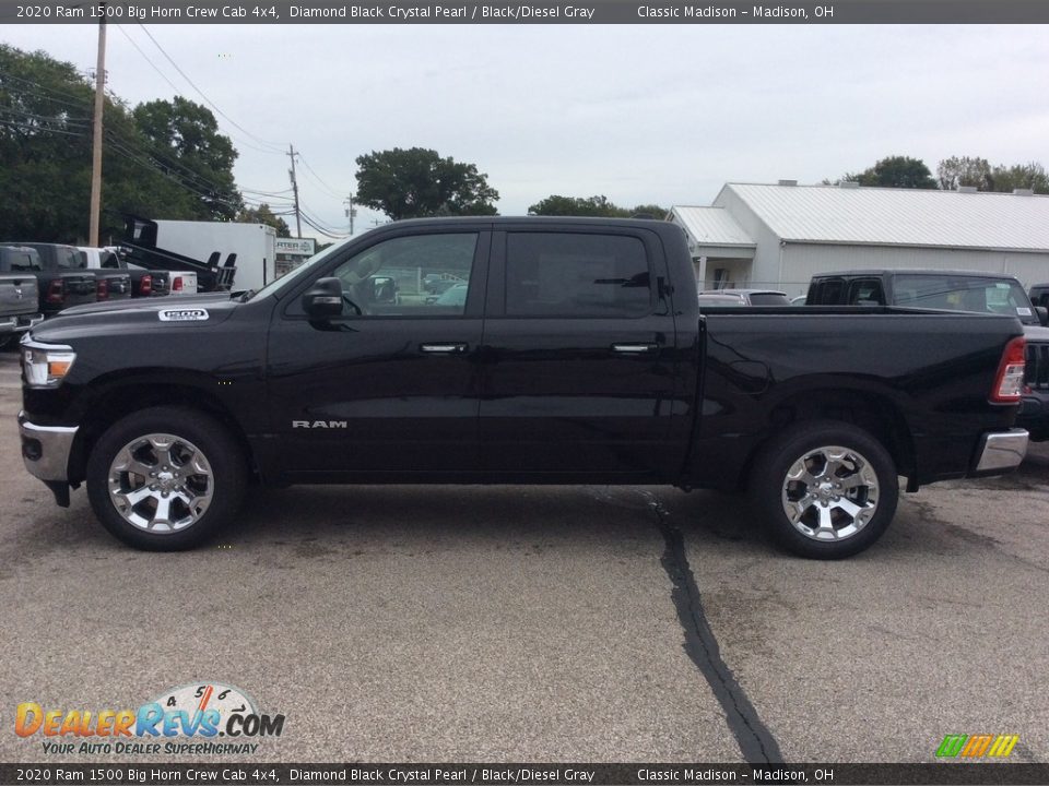 2020 Ram 1500 Big Horn Crew Cab 4x4 Diamond Black Crystal Pearl / Black/Diesel Gray Photo #6