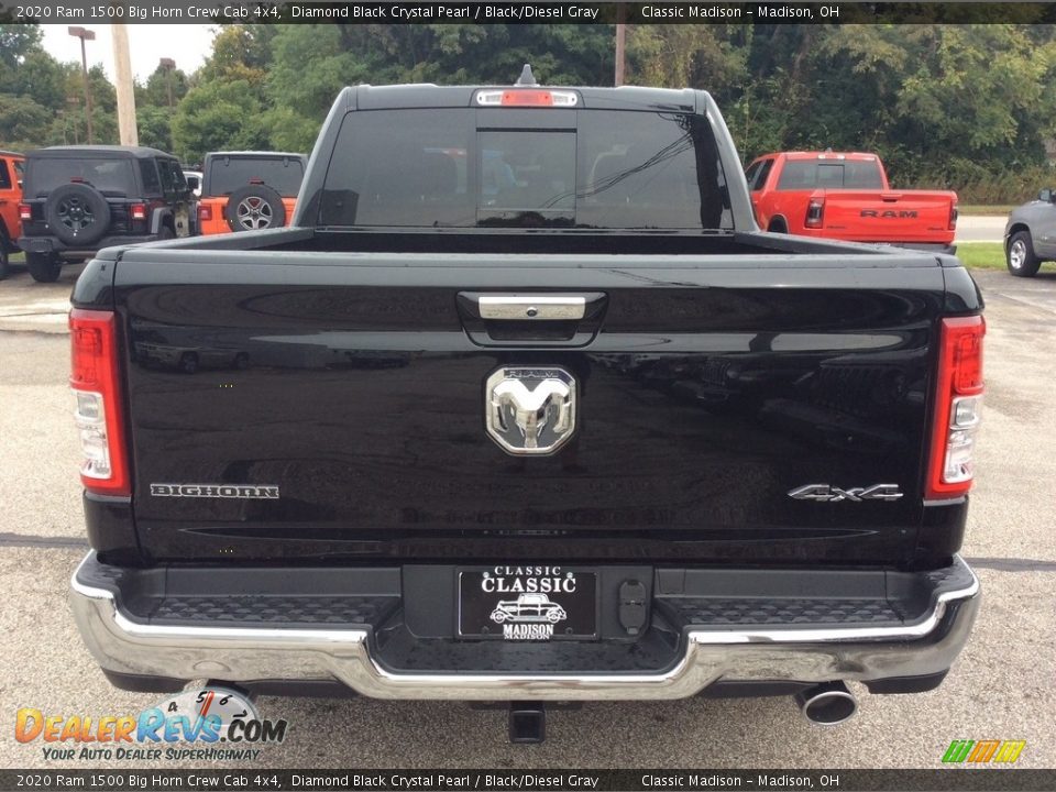 2020 Ram 1500 Big Horn Crew Cab 4x4 Diamond Black Crystal Pearl / Black/Diesel Gray Photo #8