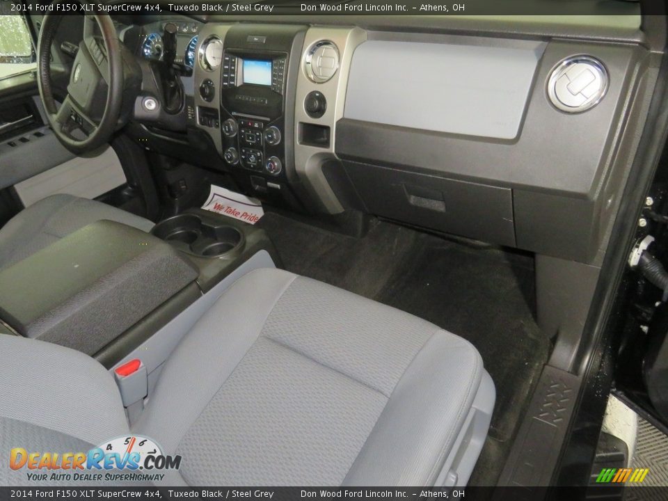 2014 Ford F150 XLT SuperCrew 4x4 Tuxedo Black / Steel Grey Photo #25