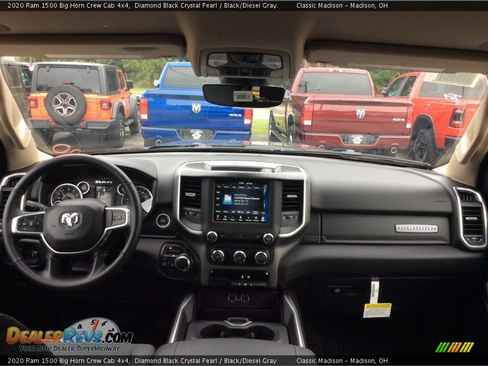 2020 Ram 1500 Big Horn Crew Cab 4x4 Diamond Black Crystal Pearl / Black/Diesel Gray Photo #13