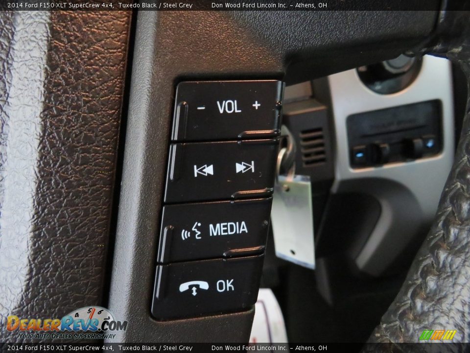 2014 Ford F150 XLT SuperCrew 4x4 Tuxedo Black / Steel Grey Photo #31