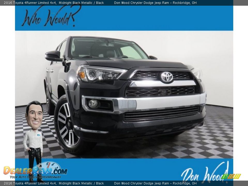 2016 Toyota 4Runner Limited 4x4 Midnight Black Metallic / Black Photo #1