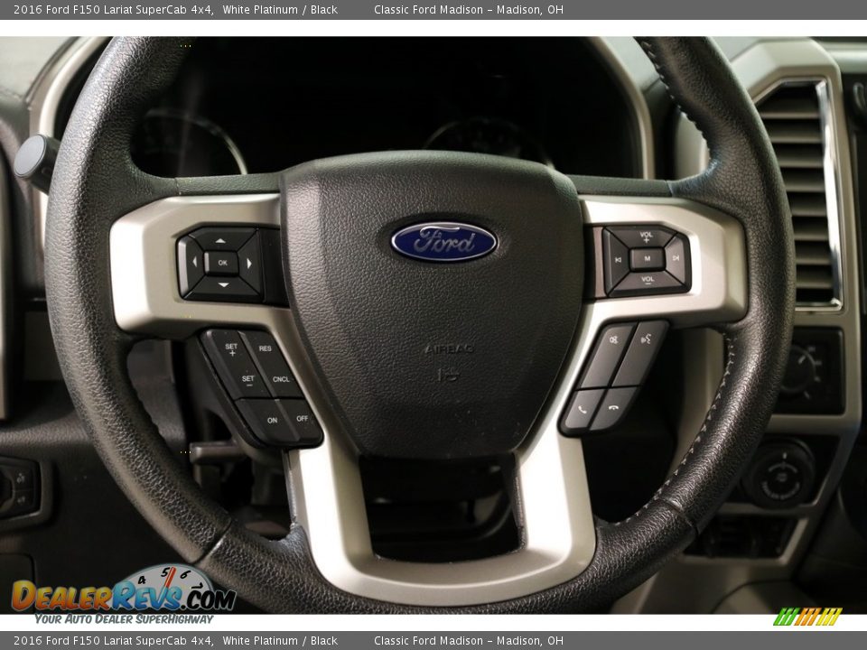 2016 Ford F150 Lariat SuperCab 4x4 White Platinum / Black Photo #8