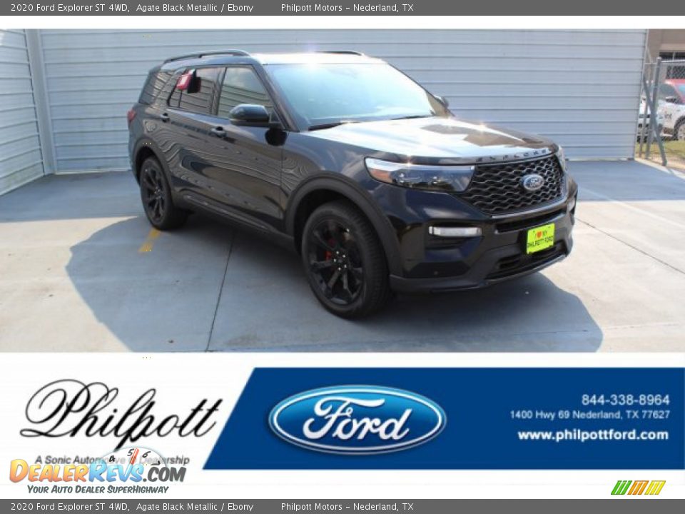 2020 Ford Explorer ST 4WD Agate Black Metallic / Ebony Photo #1