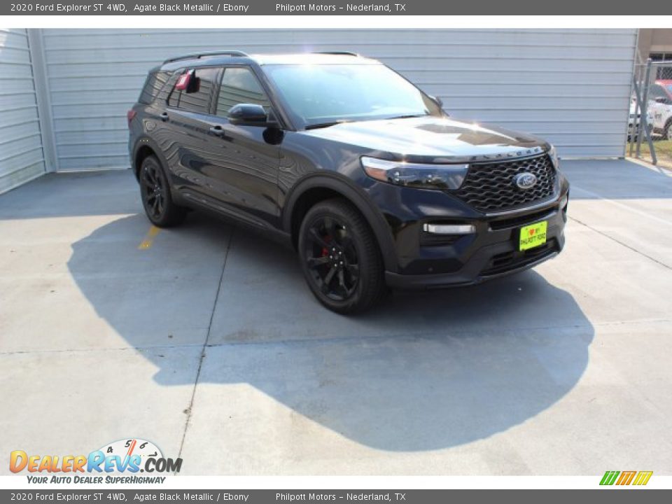 2020 Ford Explorer ST 4WD Agate Black Metallic / Ebony Photo #2