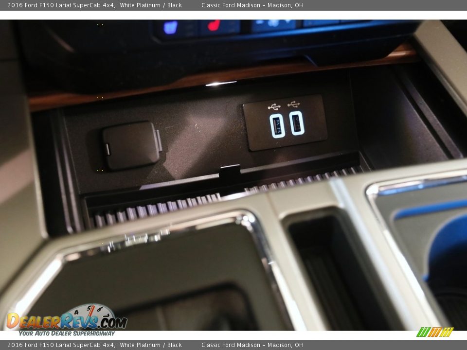2016 Ford F150 Lariat SuperCab 4x4 White Platinum / Black Photo #19