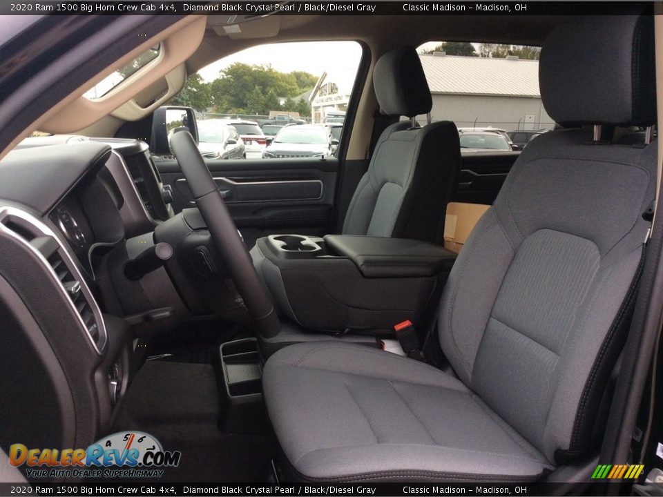 2020 Ram 1500 Big Horn Crew Cab 4x4 Diamond Black Crystal Pearl / Black/Diesel Gray Photo #2