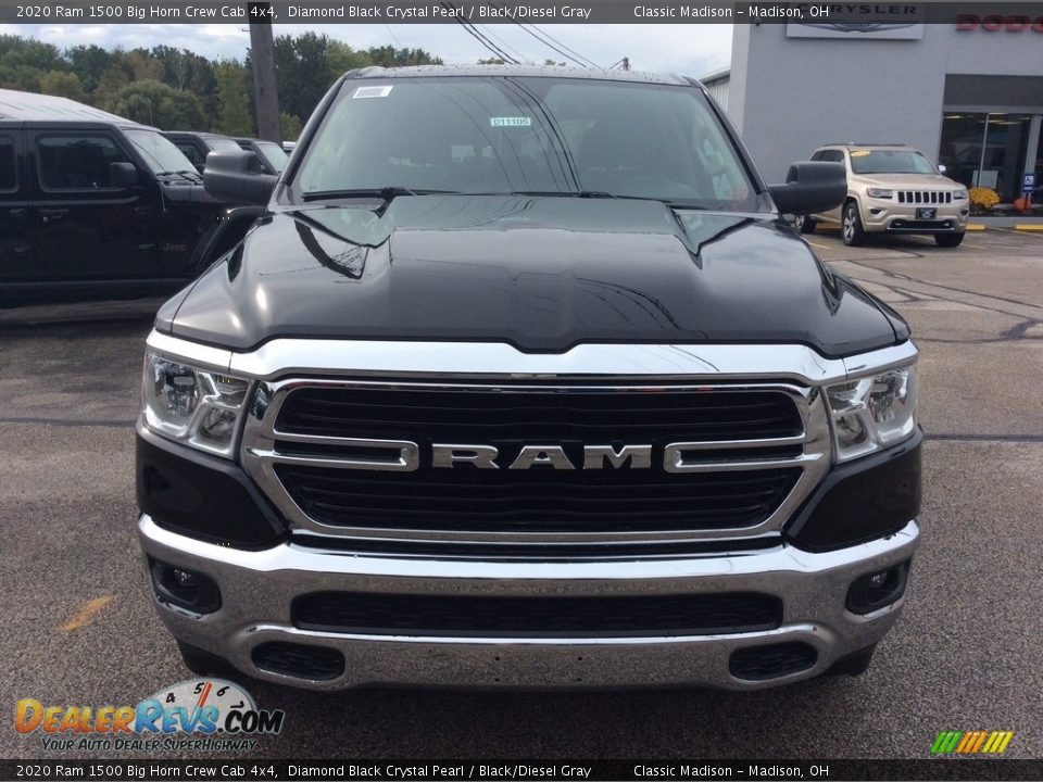2020 Ram 1500 Big Horn Crew Cab 4x4 Diamond Black Crystal Pearl / Black/Diesel Gray Photo #4