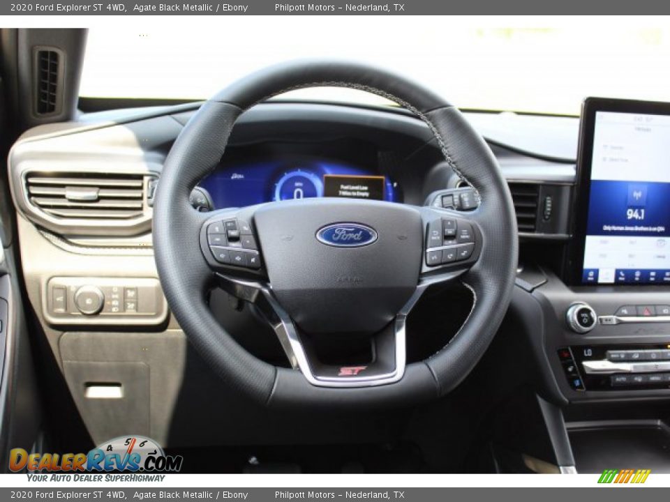 2020 Ford Explorer ST 4WD Agate Black Metallic / Ebony Photo #24