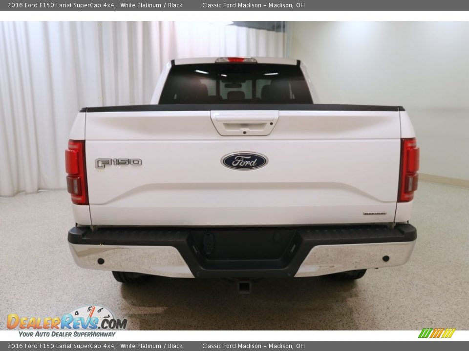 2016 Ford F150 Lariat SuperCab 4x4 White Platinum / Black Photo #25