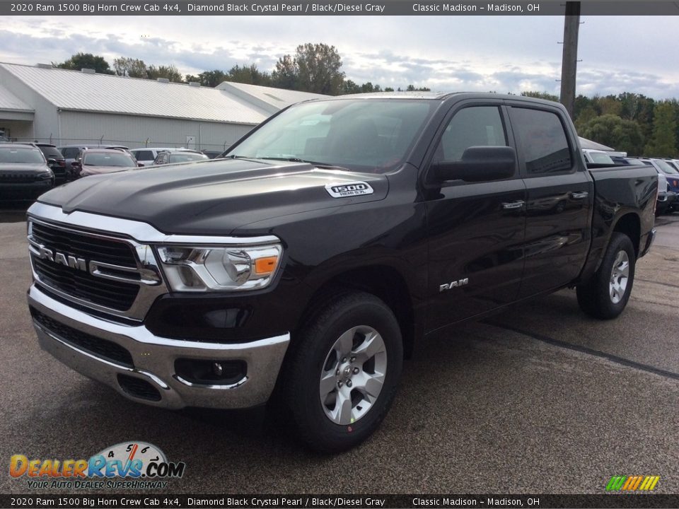 2020 Ram 1500 Big Horn Crew Cab 4x4 Diamond Black Crystal Pearl / Black/Diesel Gray Photo #5