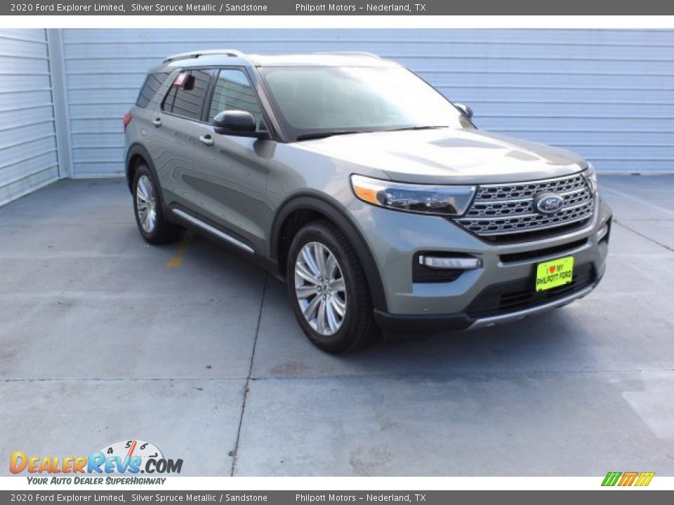 2020 Ford Explorer Limited Silver Spruce Metallic / Sandstone Photo #2