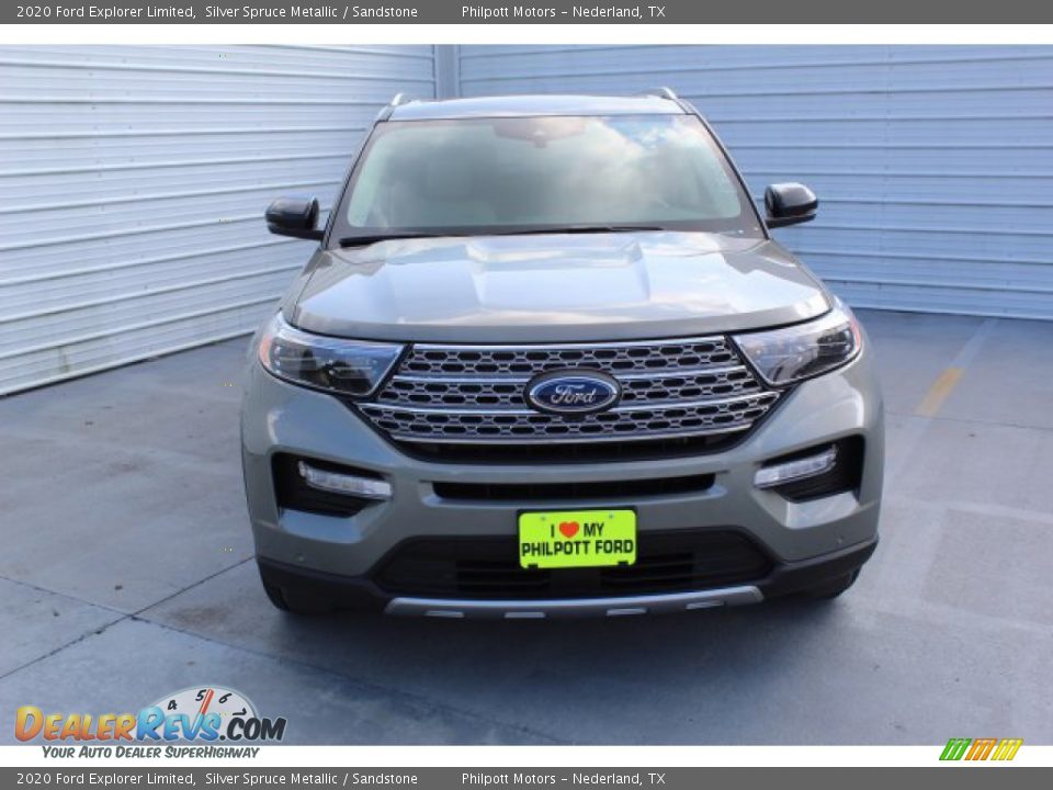 2020 Ford Explorer Limited Silver Spruce Metallic / Sandstone Photo #3