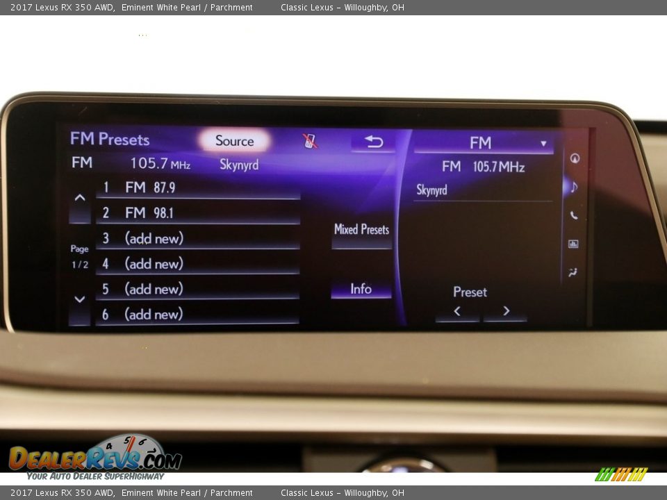 2017 Lexus RX 350 AWD Eminent White Pearl / Parchment Photo #11