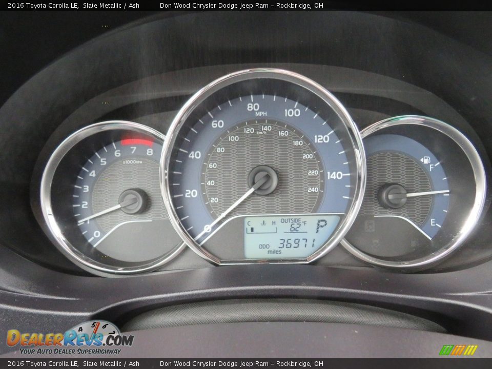 2016 Toyota Corolla LE Slate Metallic / Ash Photo #19