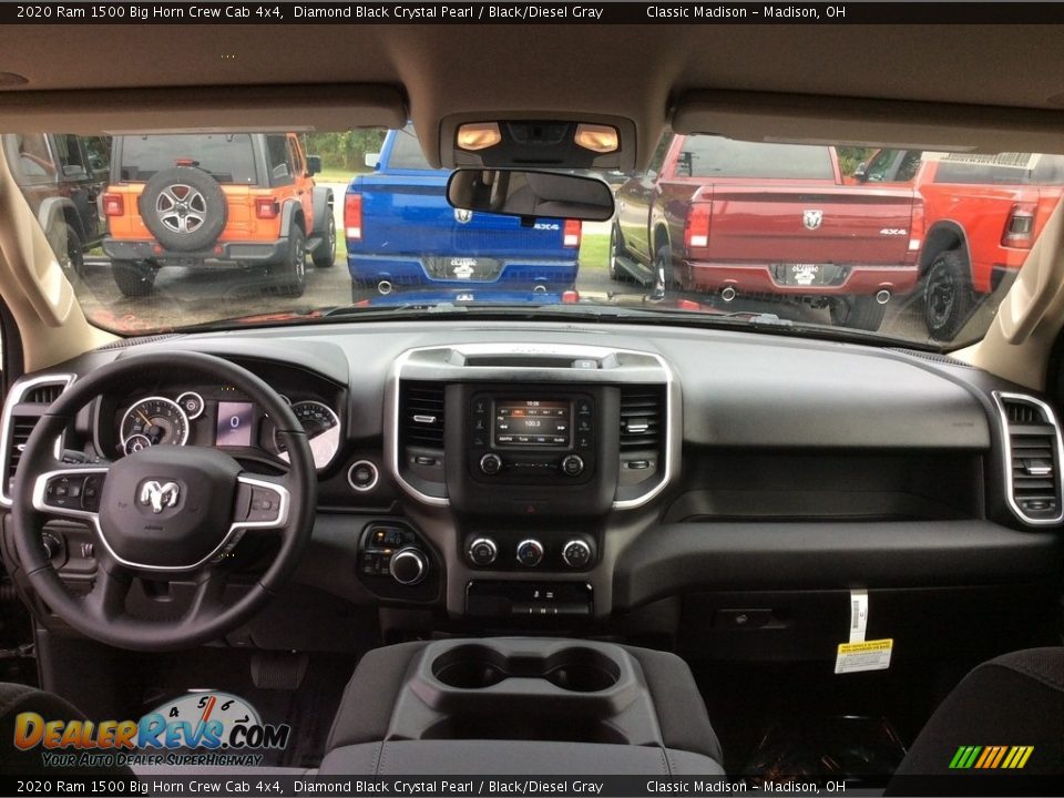 2020 Ram 1500 Big Horn Crew Cab 4x4 Diamond Black Crystal Pearl / Black/Diesel Gray Photo #13