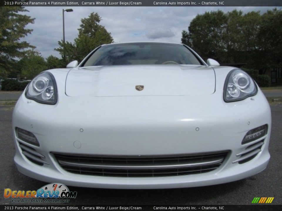 2013 Porsche Panamera 4 Platinum Edition Carrara White / Luxor Beige/Cream Photo #5