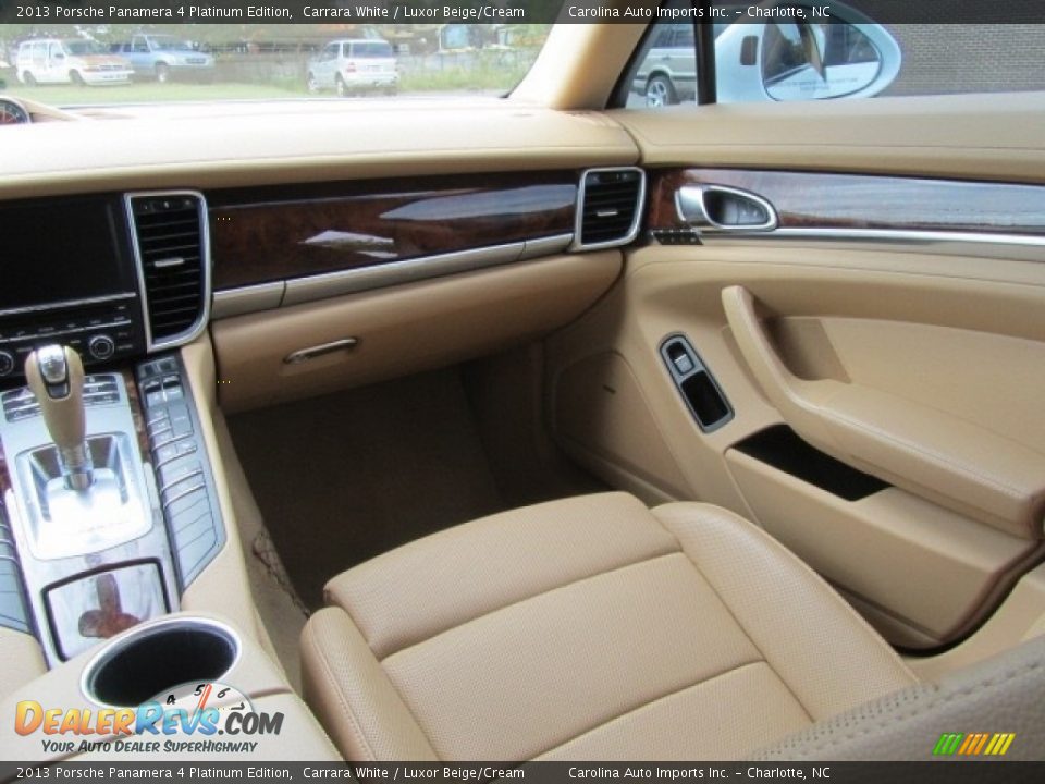 2013 Porsche Panamera 4 Platinum Edition Carrara White / Luxor Beige/Cream Photo #15
