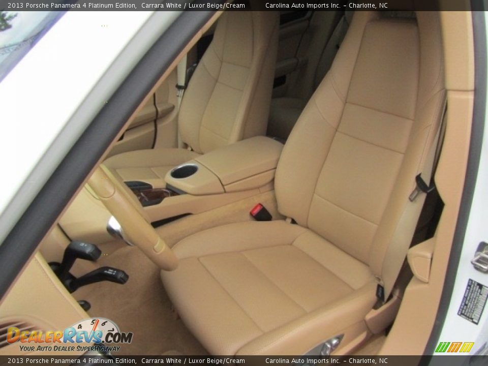 2013 Porsche Panamera 4 Platinum Edition Carrara White / Luxor Beige/Cream Photo #19