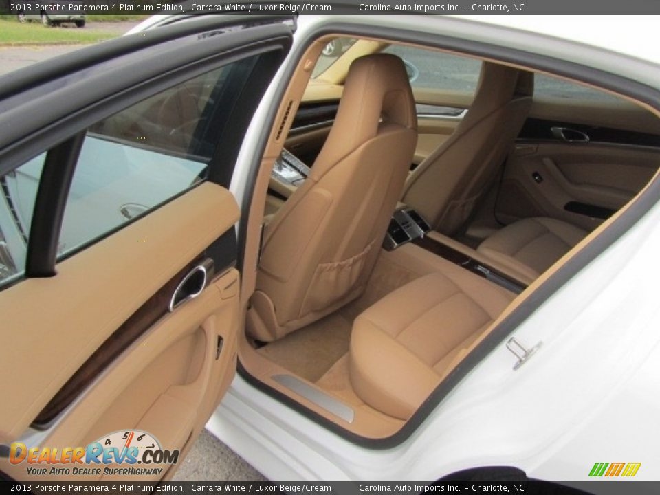 2013 Porsche Panamera 4 Platinum Edition Carrara White / Luxor Beige/Cream Photo #20