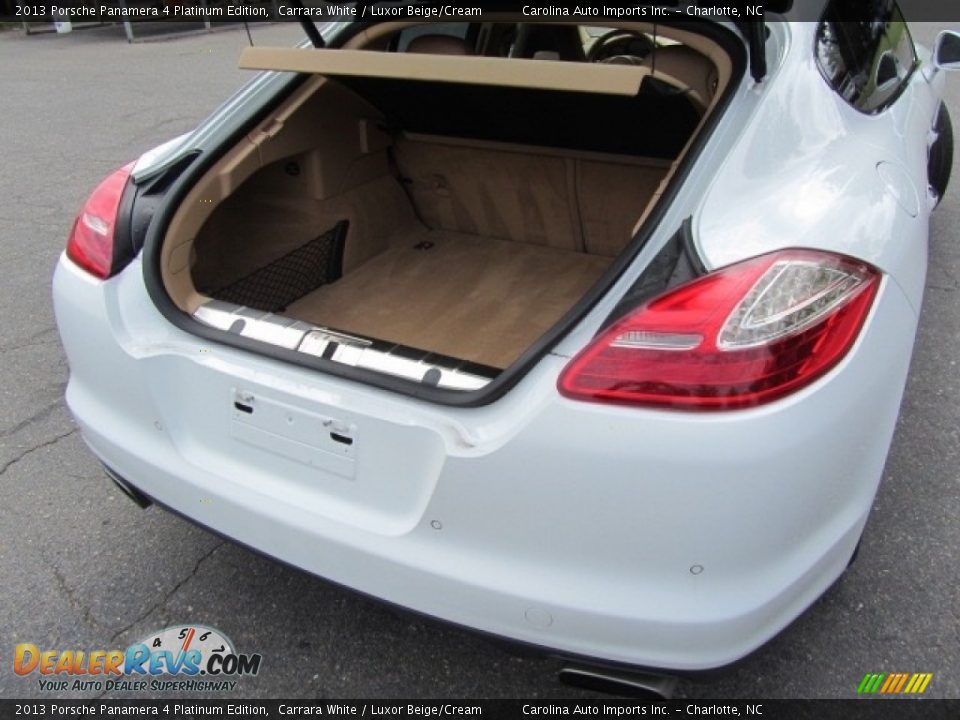 2013 Porsche Panamera 4 Platinum Edition Carrara White / Luxor Beige/Cream Photo #21