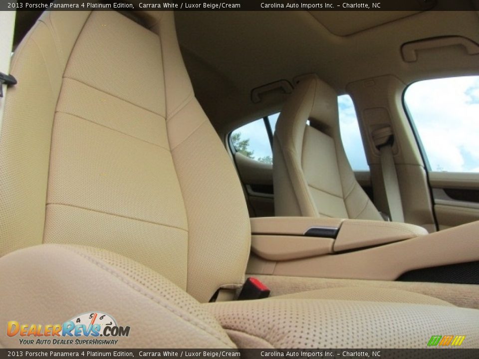 2013 Porsche Panamera 4 Platinum Edition Carrara White / Luxor Beige/Cream Photo #23