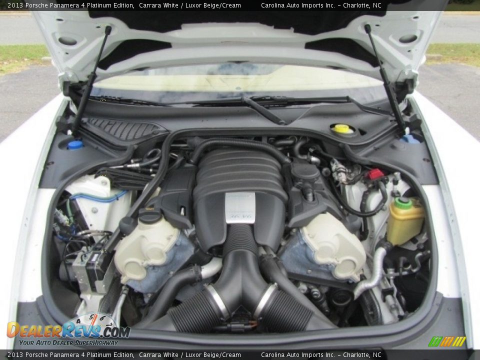2013 Porsche Panamera 4 Platinum Edition Carrara White / Luxor Beige/Cream Photo #25