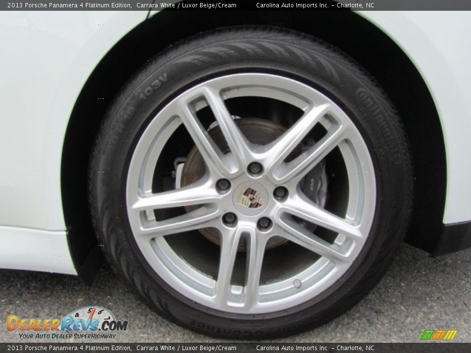 2013 Porsche Panamera 4 Platinum Edition Carrara White / Luxor Beige/Cream Photo #26