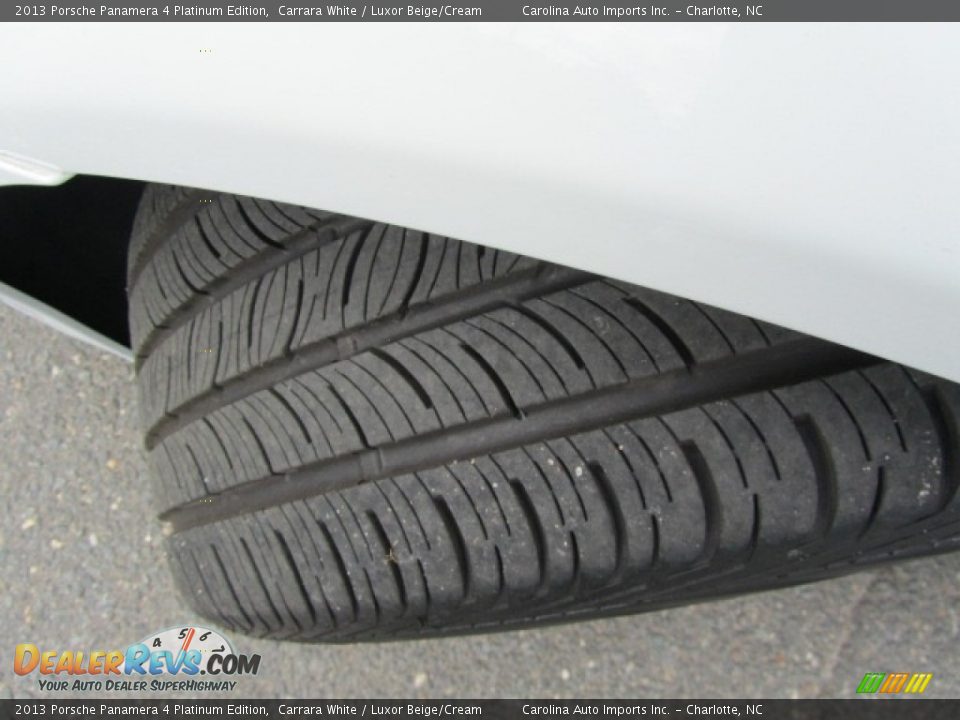 2013 Porsche Panamera 4 Platinum Edition Carrara White / Luxor Beige/Cream Photo #27