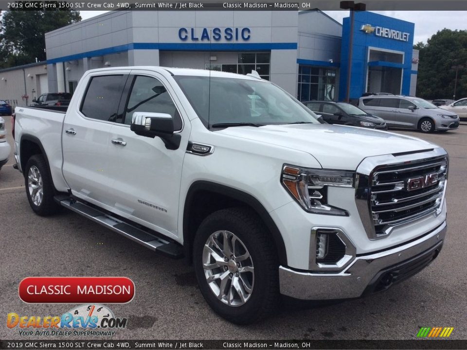 2019 GMC Sierra 1500 SLT Crew Cab 4WD Summit White / Jet Black Photo #1