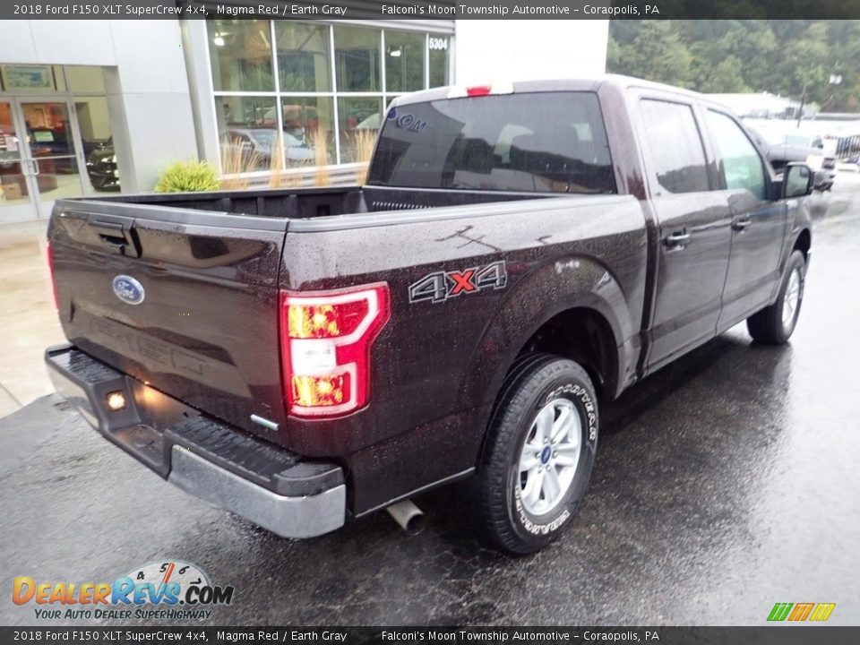 2018 Ford F150 XLT SuperCrew 4x4 Magma Red / Earth Gray Photo #2