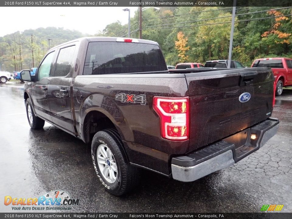 2018 Ford F150 XLT SuperCrew 4x4 Magma Red / Earth Gray Photo #4