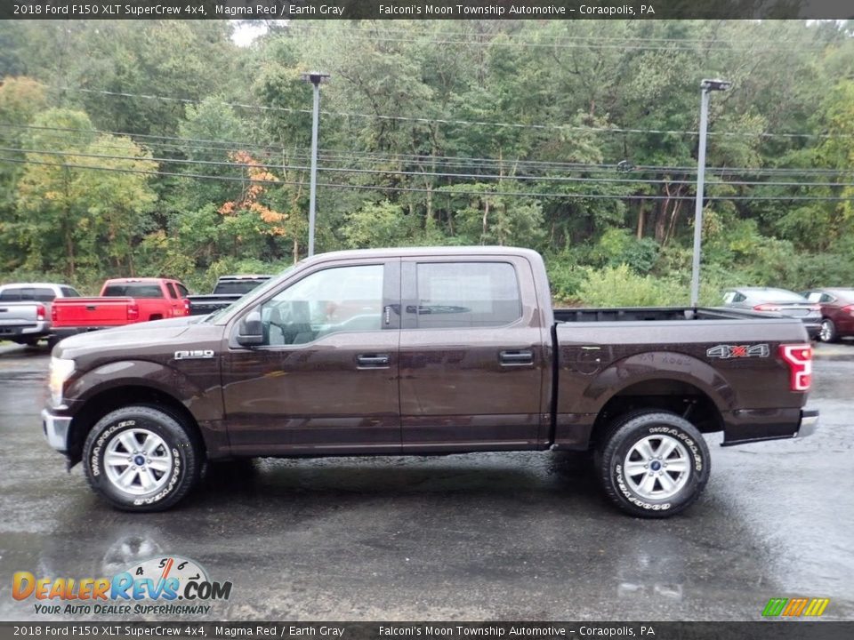 2018 Ford F150 XLT SuperCrew 4x4 Magma Red / Earth Gray Photo #5