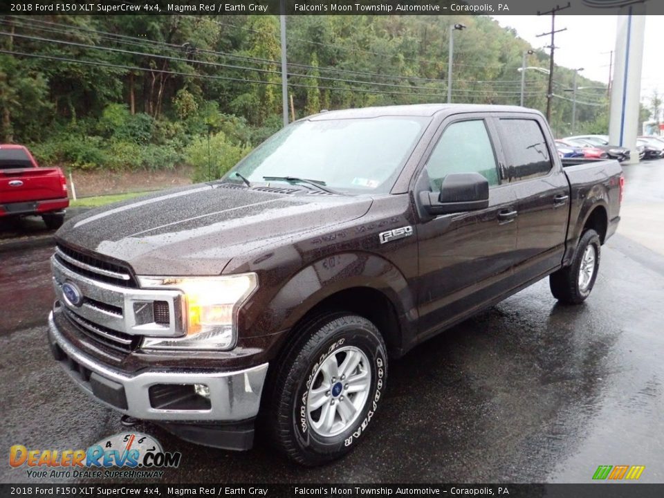 2018 Ford F150 XLT SuperCrew 4x4 Magma Red / Earth Gray Photo #6