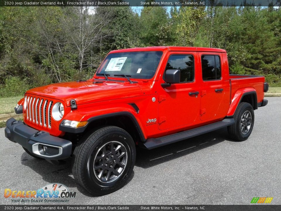 2020 Jeep Gladiator Overland 4x4 Firecracker Red / Black/Dark Saddle Photo #2