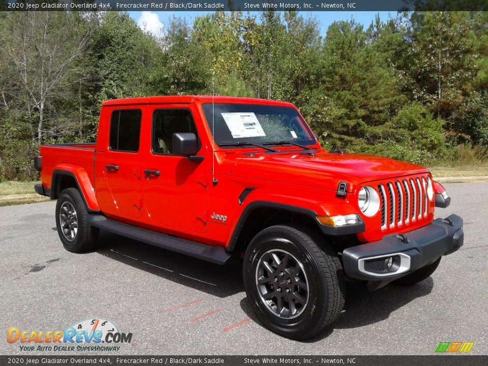 2020 Jeep Gladiator Overland 4x4 Firecracker Red / Black/Dark Saddle Photo #4