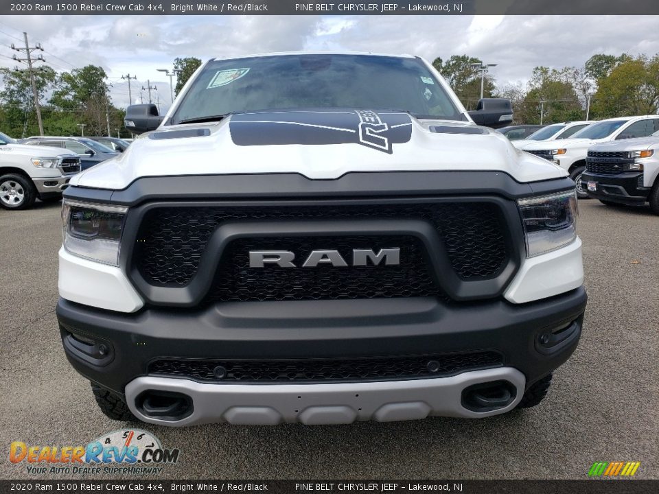 2020 Ram 1500 Rebel Crew Cab 4x4 Bright White / Red/Black Photo #2