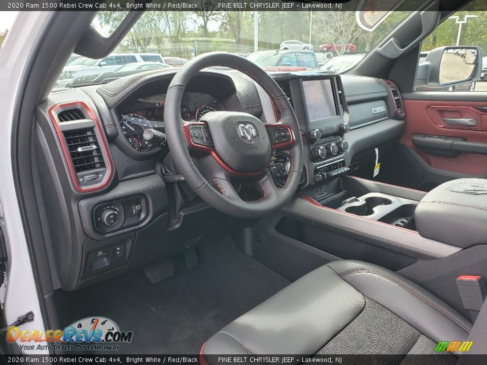 Red/Black Interior - 2020 Ram 1500 Rebel Crew Cab 4x4 Photo #7