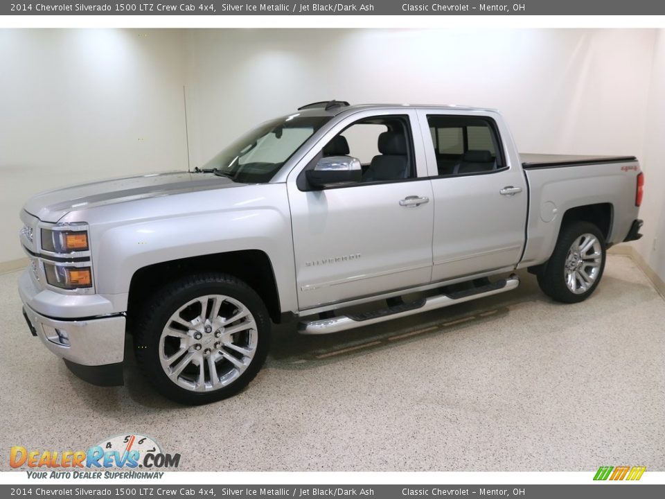 2014 Chevrolet Silverado 1500 LTZ Crew Cab 4x4 Silver Ice Metallic / Jet Black/Dark Ash Photo #3